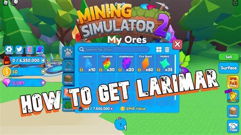 Roblox: Where To Find Larimar In Mining Simulator 2