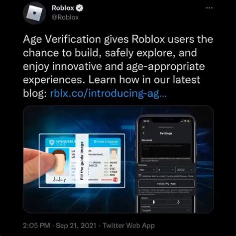 Roblox - Age Verification gives Roblox users the chance to 