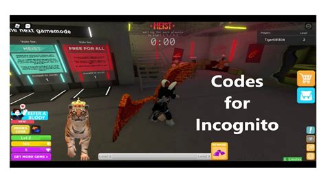 Roblox - Incognito Codes (July 2023)