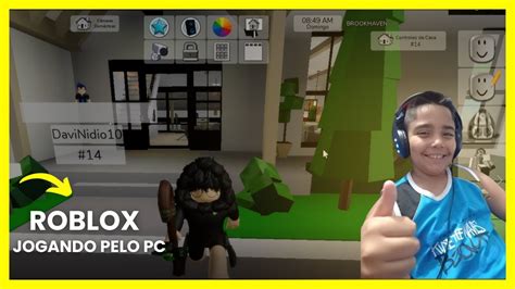 Roblox - JOGANDO PELA PRIMEIRA VEZ NO PC!! (COMPUTADOR 