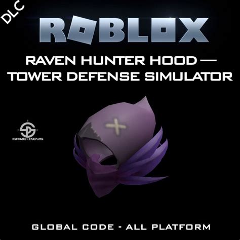 Roblox - Raven Hunter Hood - Tower Defense Simulator CD Key 