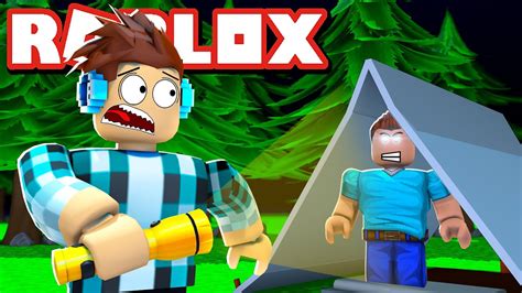 Roblox - TEM UM MALUCO NO ACAMPAMENTO !! ( Roblox 