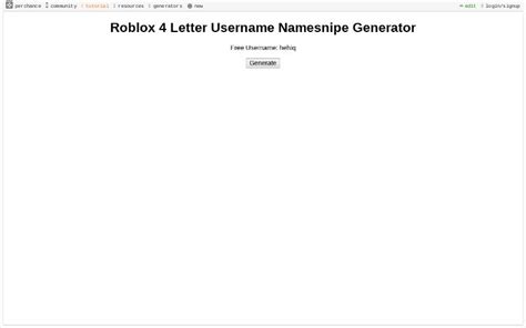 Roblox 4 Letter Name Generator