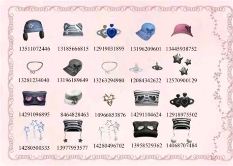 Roblox Accessory codes