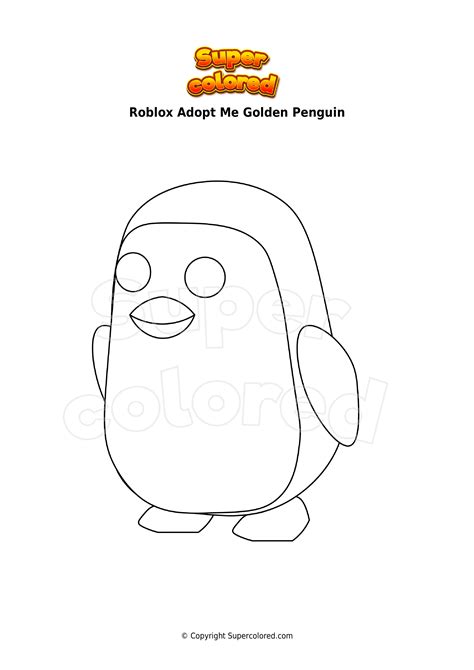 Roblox Adopt Me Coloring Pages Golden Penguin. in 2023 