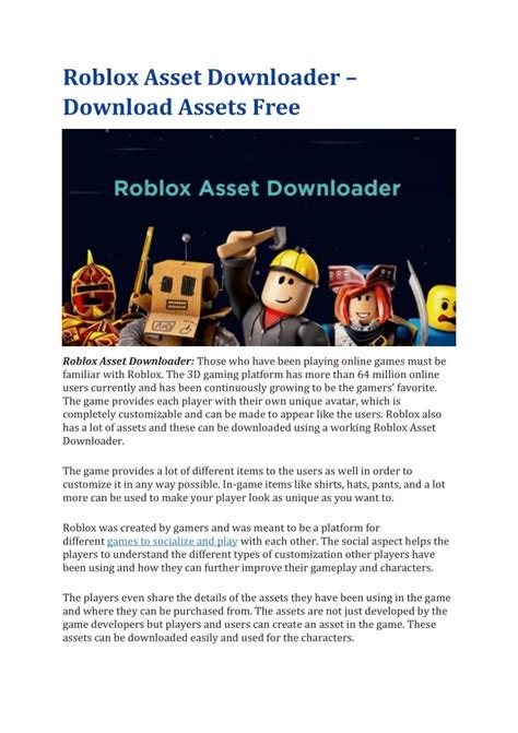 Roblox Asset Downloader – Free Download Roblox Assets Directly 