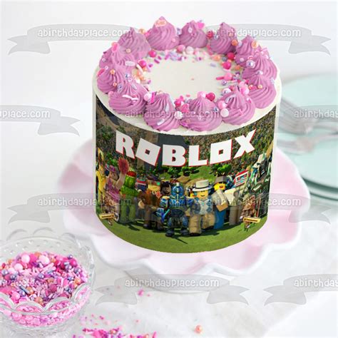 Roblox Assorted Characters and Skins Edible Cake Topper Image 