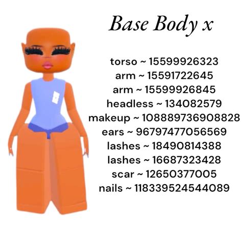 Roblox Body Codes