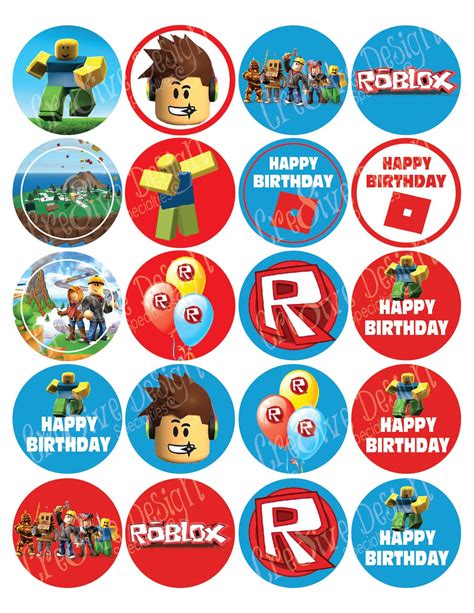 Roblox Cake Toppers EDIBLE Decoration Personalised Birthday 