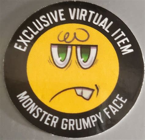Roblox Celebrity Series 9: Monster Grumpy Face- Code ONLY 