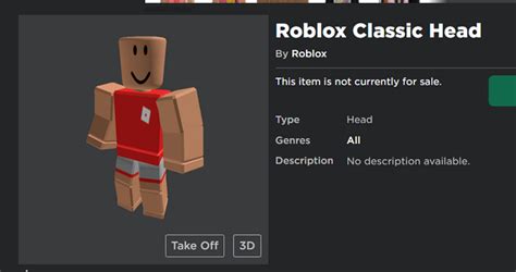 Roblox Classic Head loads in a different Head in Game and on 