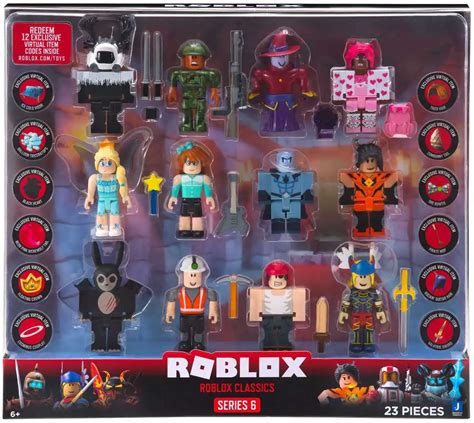 Roblox Classics Series 6 Action Figure 12-Pack 23 Pieces NEW 