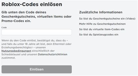 Roblox Code EinlöSen