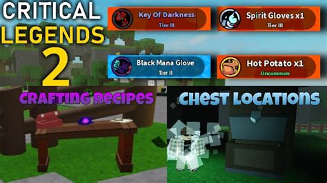 Roblox Critical Legends 2 Crafting Recipes Guide - ISK Mogul 