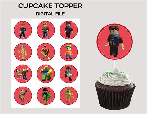Roblox Cupcake Topper - Etsy