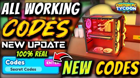 Roblox Custom PC Tycoon codes