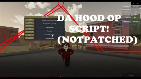 Roblox Da Hood Gui Op Script (Pastebin) - YouTube