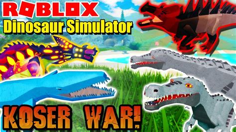 Roblox Dinosaur Simulator - KOSER War! Battle Against HACKERS 