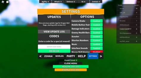 Roblox Dragon Ball Rage Codes (June 2023) | Roblox Den
