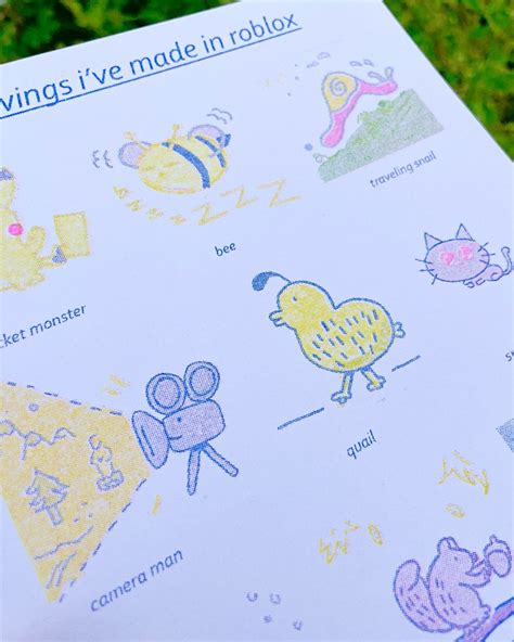 Roblox Drawings Risograph Print