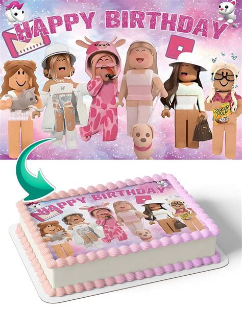 Roblox Edible Cake Topper - Custom (Write your size)