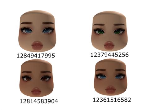 Roblox Face ID Codes - updated June 2023