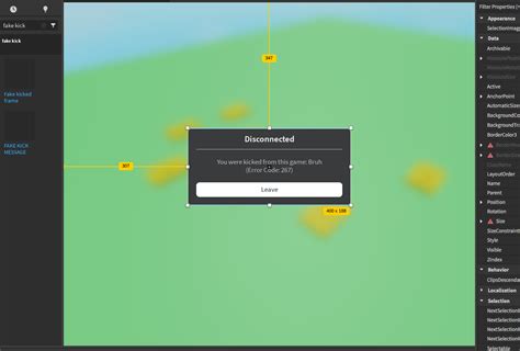 Roblox Fake Kick UI