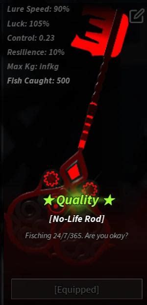 Roblox Fisch No Life Rod