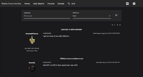 Roblox Forum Archive: Keyword Search, Time Machine, Developer 