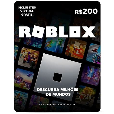 Roblox Gift Card R$200 Robux - Código Digital - PentaKill Store 