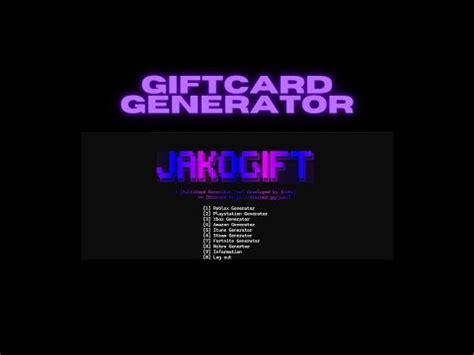 Roblox Giftcard Generator Discord Bot [NEW] - YouTube