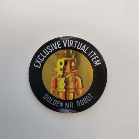 Roblox Golden Mr. Robot Virtual Item *CODE ONLY* 15th 