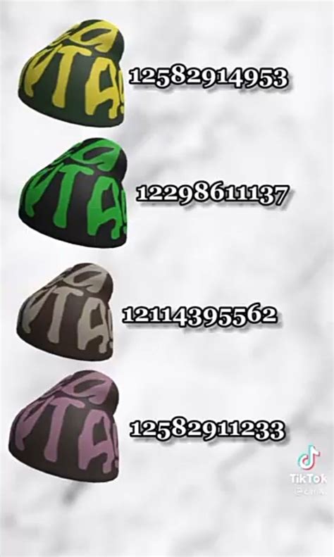 Roblox Hats codes - Page 19