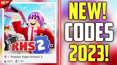 Roblox High School 2 Codes (June 2023) - Roblox