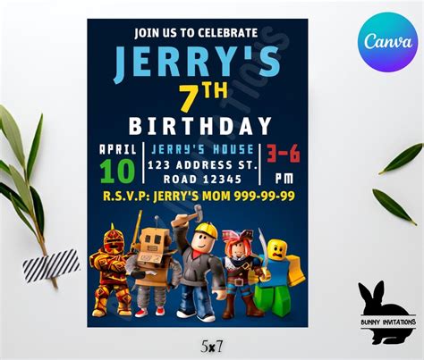 Roblox Invitations - Etsy