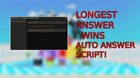 Roblox Longest Answer Wins Script Pastebin Hacks - June 2023 -