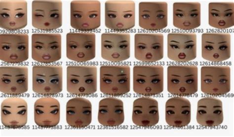 Roblox Makeup Face Codes