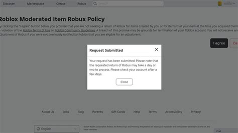 Roblox Moderated Item Robux Policy