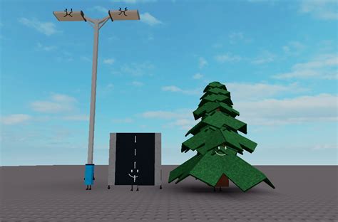 Roblox Objects To BFDI Objects 2: Streety, Street Light, Treey 