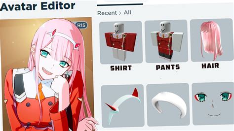 Roblox Outfit: How to make Zero Two (DARLING in the FRANXX 