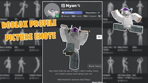 Roblox Profile Picture Emote Glitch - YouTube