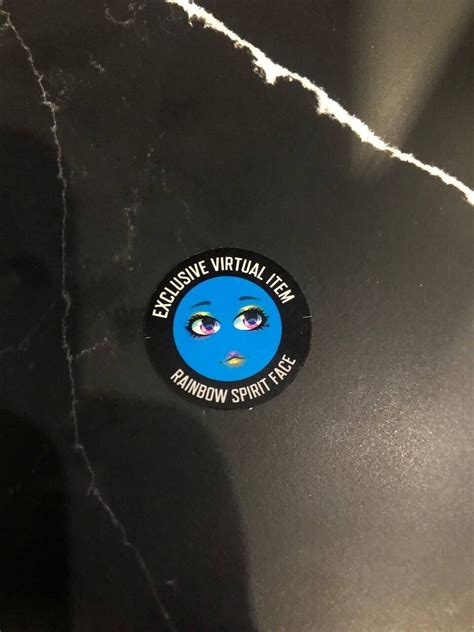 Roblox RAINBOW SPIRIT FACE exclusive virtual RARE CODE 