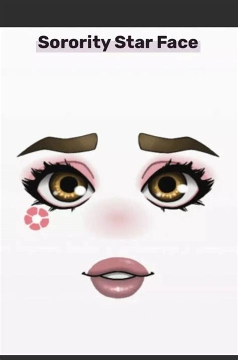 Roblox SORORITY STAR FACE Virtual Code!