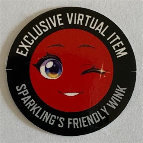 Roblox SPARKLING\'S FRIENDLY WINK virtual RARE CODE 