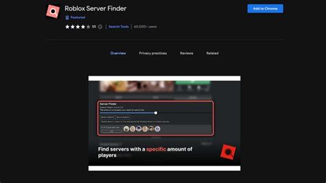 Roblox Server Finder - Chrome Web Store