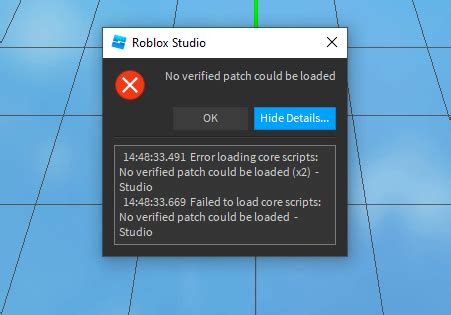 Roblox Studio Error Loading Core Scripts - Scripting Support 