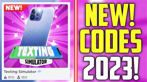 Roblox Texting Simulator Codes (July 2023) | Roblox Den