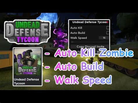 Roblox Undead Defense Tycoon Script - AutoKill | AutoBuild 