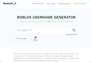 Roblox Username Generator - Namechk