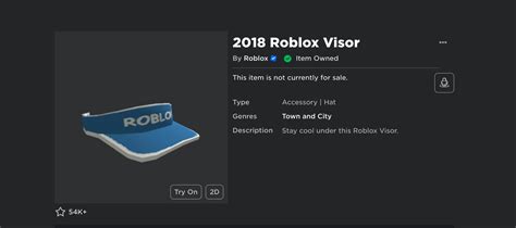 Roblox Visor: How to Get & Information | Roblox Den